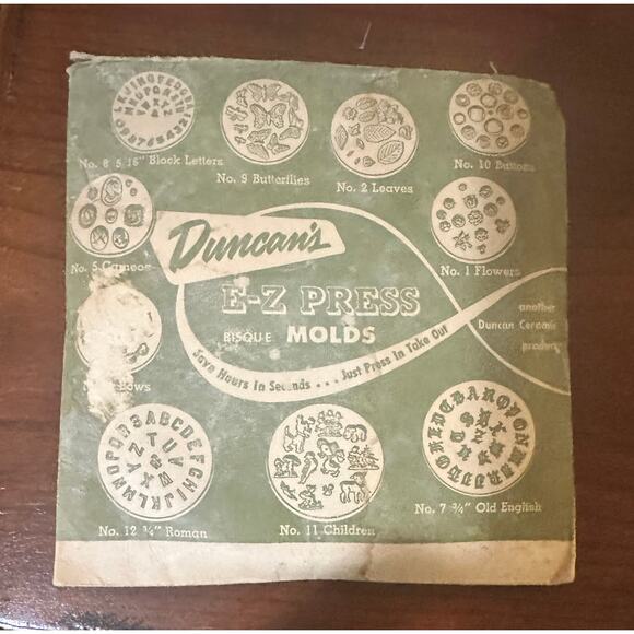 Duncan Other - Vintage 1950's Duncan‎ Bisque Mold EZ Press No. 2 Flowers